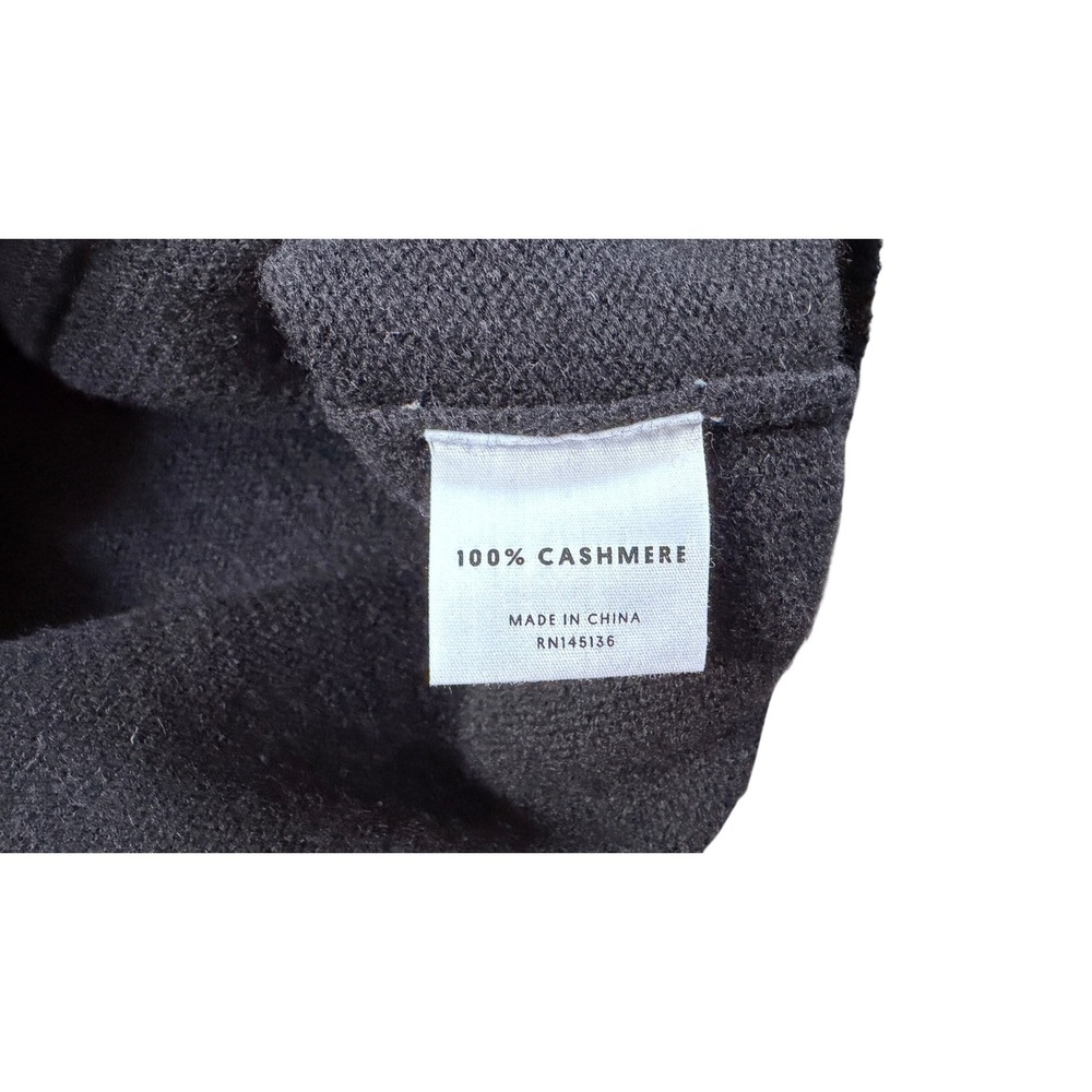 NEW Lingua Franca Black 100% Cashmere I Love NY Hand Stitched Cardigan XL - Picture 6 of 8